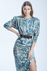 Print Slit Dress